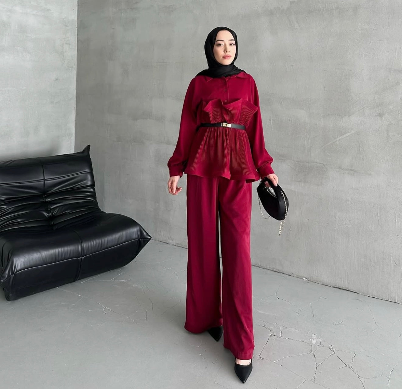 Viole Takım- Bordo