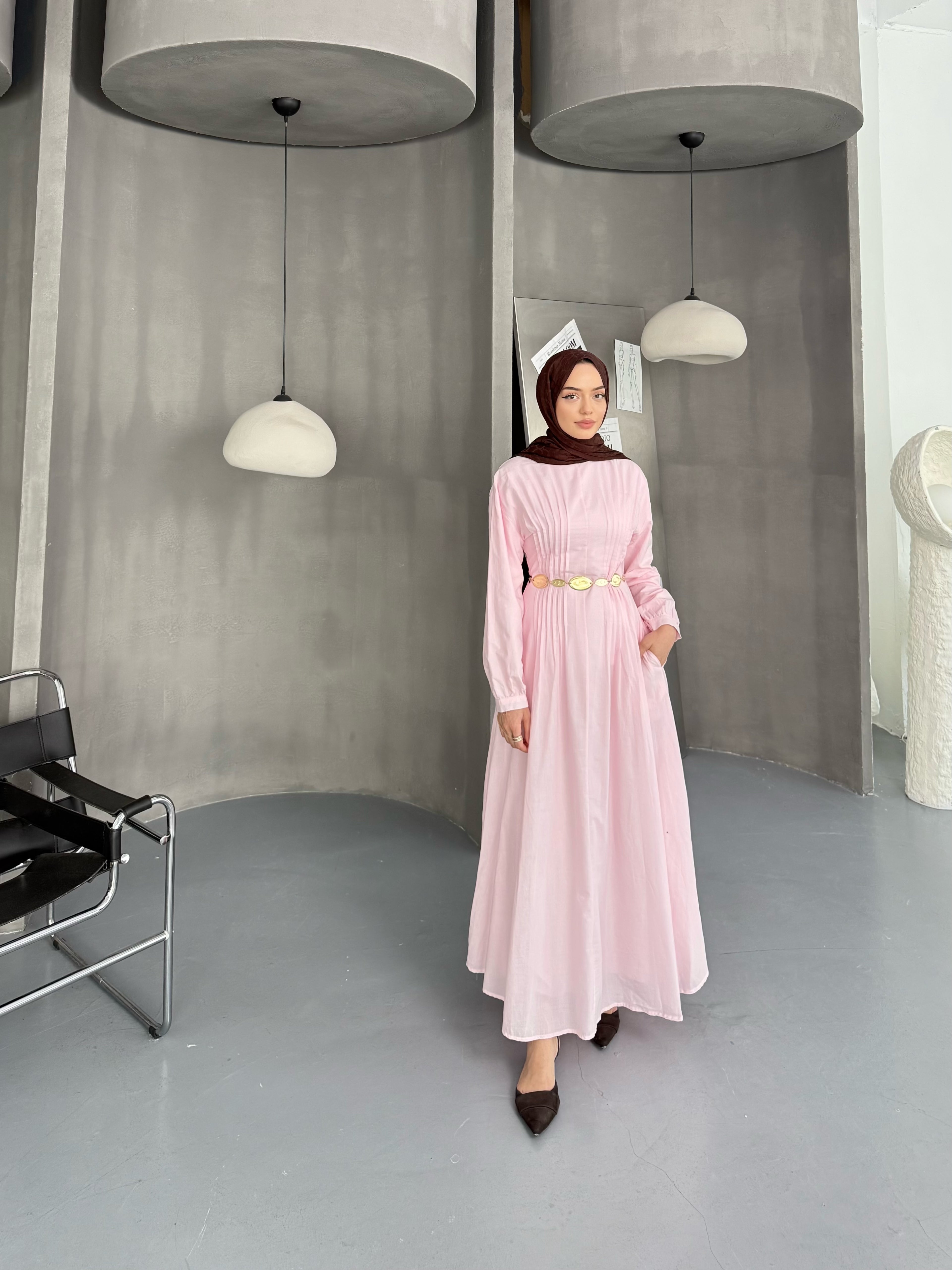 Firuze Elbise-Pembe