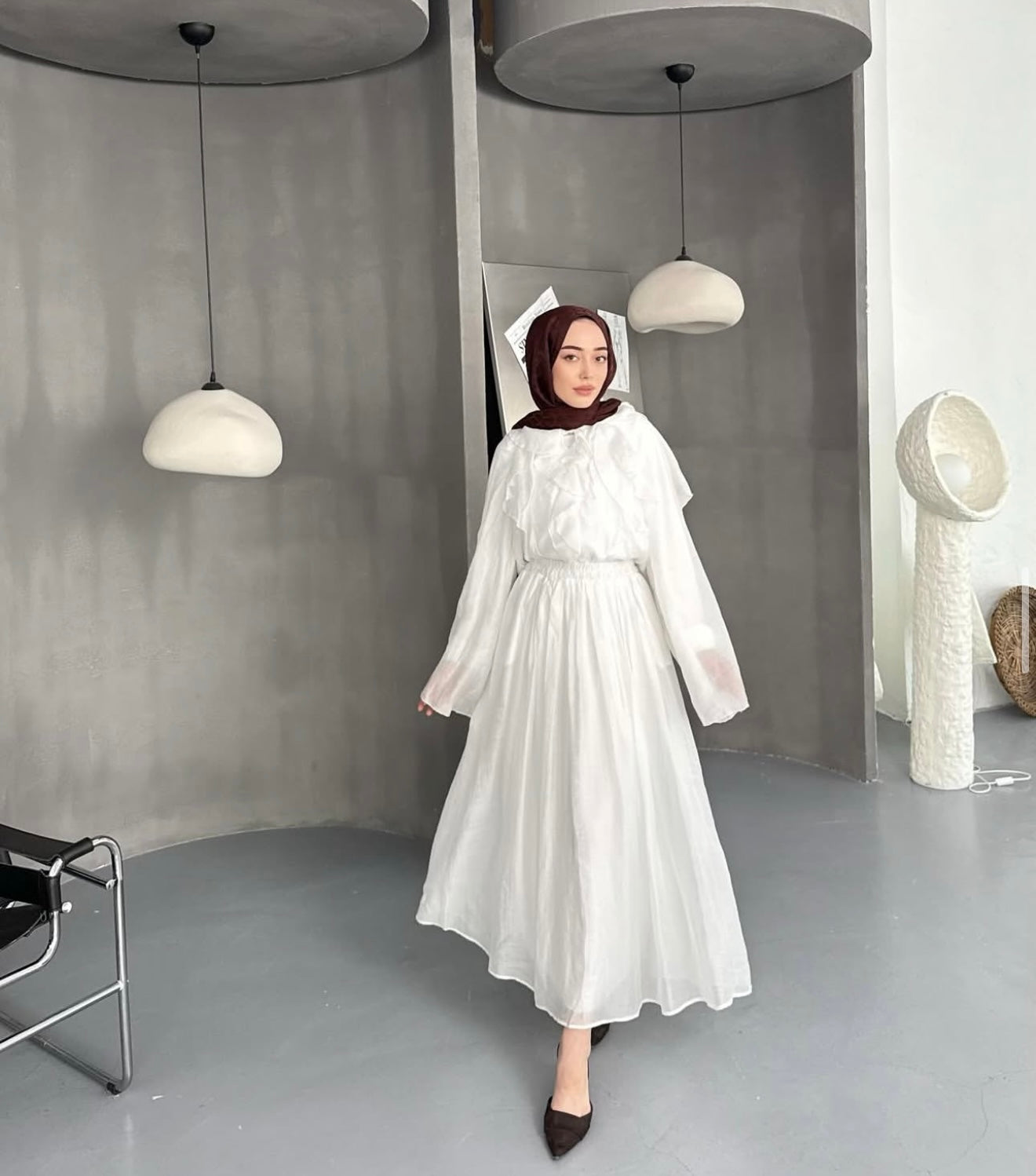 Bianca Etekli Takım-Beyaz