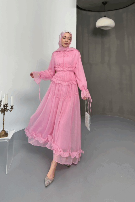 Parla Elbise -Pembe