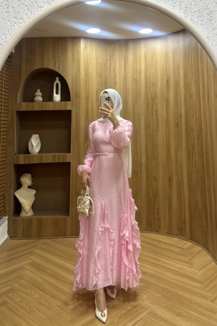 Lilyum Elbise- Pembe